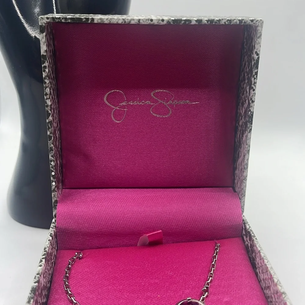 Jessica Simpson Purple Crystal Pendant Necklace